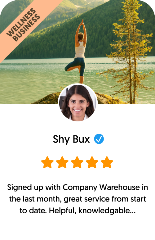 Review: Signed up with Company Warehouse in the last month, great service from start to date. Helpful, knowledgeable...