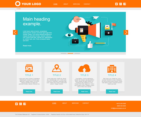 Services Website Layout 1 – Homepage