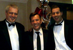 Richard Jobling with Duncan Bannatyne and Ian Lyons 