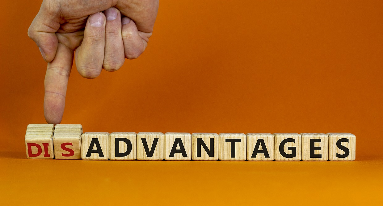 Advantages and Disadvatages of limited company spelled out in scrabble tiles